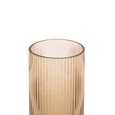 PRESENT TIME 'allure straight' vaas in glas zandbruin 20cm
