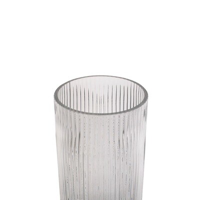 PRESENT TIME 'allure straight' vaas in glas grijs 30cm