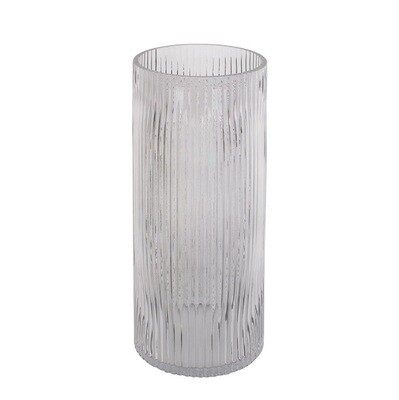 PRESENT TIME 'allure straight' vaas in glas grijs 30cm