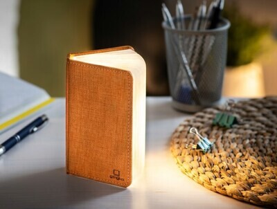 GINGKO mini smart booklight 12x8cm linen harmony orange