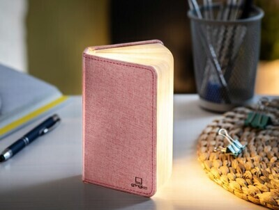 GINGKO mini smart booklight 12x8cm linen blush pink