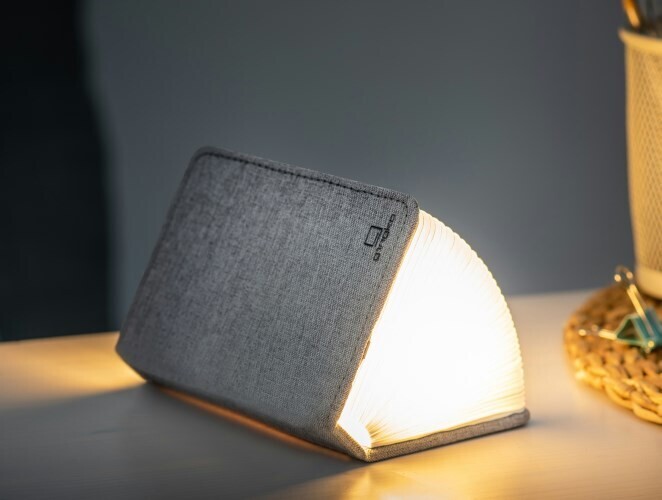 GINGKO mini smart booklight 12x8cm linen urban grey