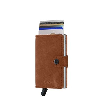 SECRID 'vintage' mini wallet cognac-silver