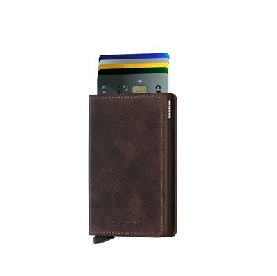 SECRID 'vintage' slim wallet chocolate