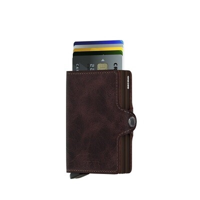 SECRID 'vintage' twin wallet chocolate