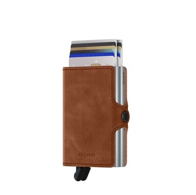 SECRID 'vintage' twin wallet cognac-silver