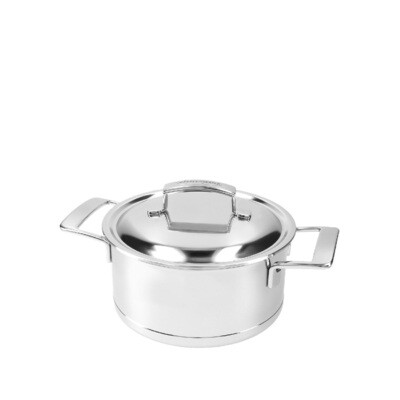 DEMEYERE 'silver 7' kookpot met dubbelwandig deksel 20cm / 3,0L