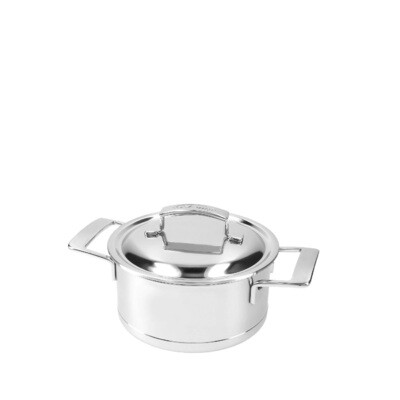 DEMEYERE 'silver 7' kookpot met dubbelwandig deksel 18cm / 2,2L