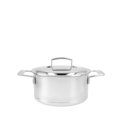 DEMEYERE 'silver 7' kookpot met dubbelwandig deksel 22cm / 4,0L