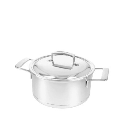 DEMEYERE 'silver 7' kookpot met dubbelwandig deksel 22cm / 4,0L