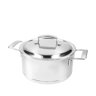DEMEYERE 'silver 7' kookpot met dubbelwandig deksel 24cm / 5,2L