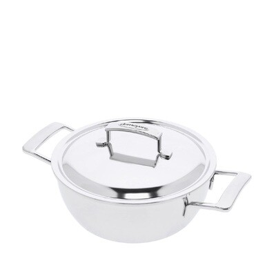 DEMEYERE 'silver 7' conische sudderpot met dubbelwandig deksel 24cm / 3,25L