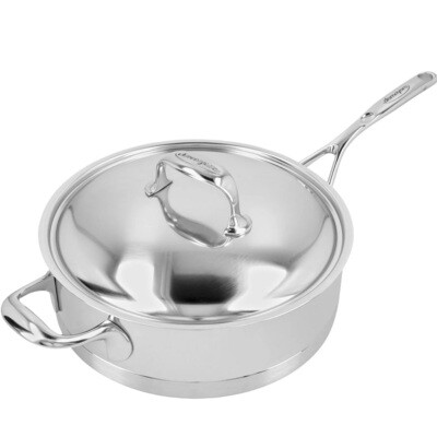 DEMEYERE 'atlantis 7' lage sauteerpan met deksel 28cm / 4,8L