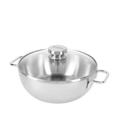 DEMEYERE 'apollo 7' conische sudderpot met glazen deksel 24cm / 3,3L
