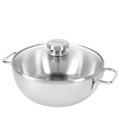 DEMEYERE 'apollo 7' conische sudderpot met glazen deksel 28cm / 4,8L