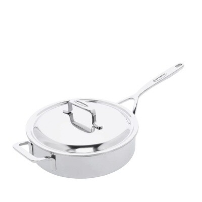 DEMEYERE 'intense 5' lage sauteerpan met dubbelwandig deksel 24cm / 2,8L