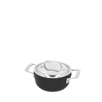 DEMEYERE 'alu pro 5 duraslide titanium' kookpot met deksel 16cm / 1,4L