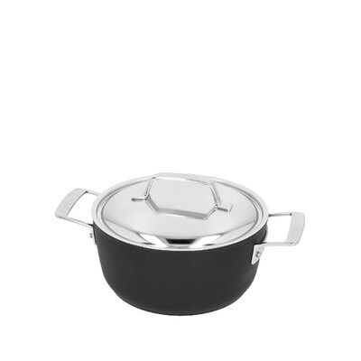 DEMEYERE 'alu pro 5 duraslide titanium' kookpot met deksel 20cm / 2,5L