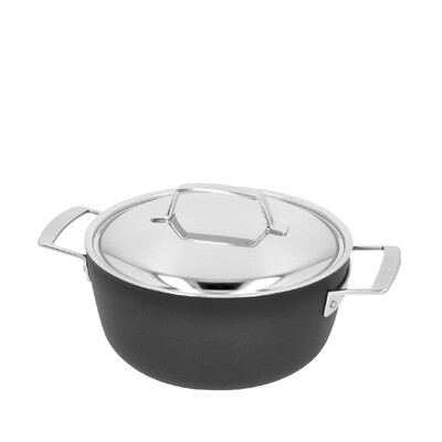 DEMEYERE 'alu pro 5 duraslide titanium' kookpot met deksel 24cm / 4,3L
