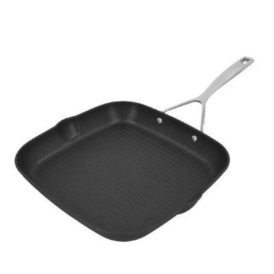 DEMEYERE 'alu pro 5 duraslide titanium' antikleef grillpan 28x28cm