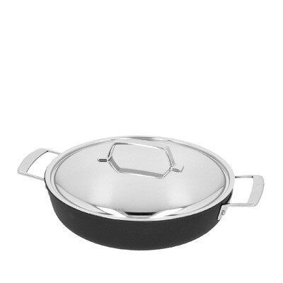 DEMEYERE 'alu pro 5 duraslide titanium' lage sudderpan met deksel 28cm / 2,0L