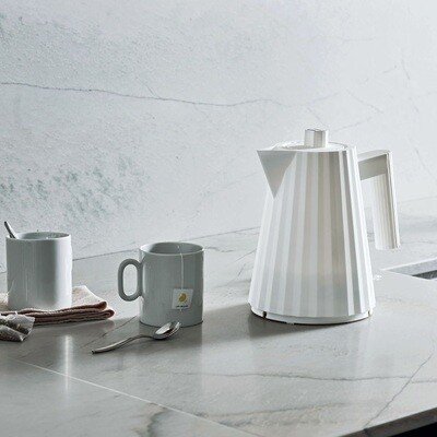ALESSI 'plissé' elektrische waterkoker 1,0L wit
