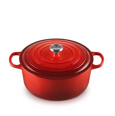 LE CREUSET 'signature' ronde stoofpot 30cm / 8,1L kersenrood