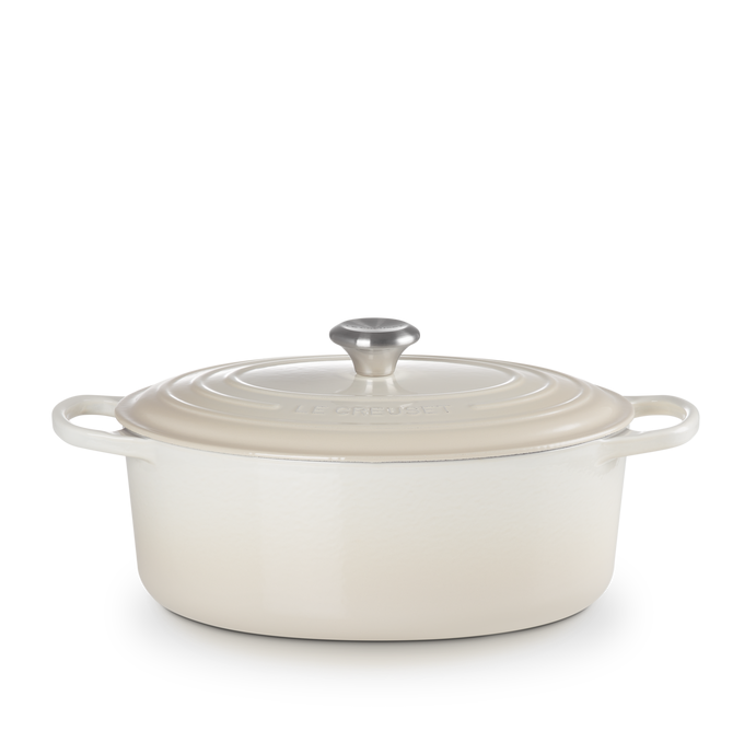 LE CREUSET 'signature' ovale stoofpot 31cm / 6,3L meringue PROMO 339,00 -30%