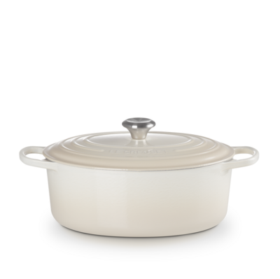 LE CREUSET 'signature' ovale stoofpot 31cm / 6,3L meringue  PROMO 339,00 -30%