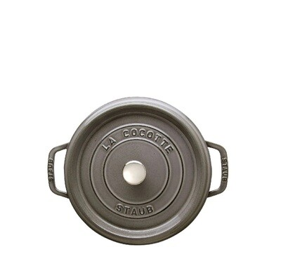 STAUB 'la cocotte' ronde stoofpot 24cm / 3,8L grafietgrijs