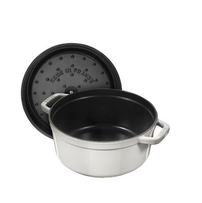 STAUB 'la cocotte' ronde stoofpot 24cm / 3,8L white truffle