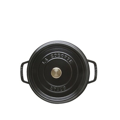 STAUB 'la cocotte' ronde stoofpot 24cm / 3,8L mat zwart