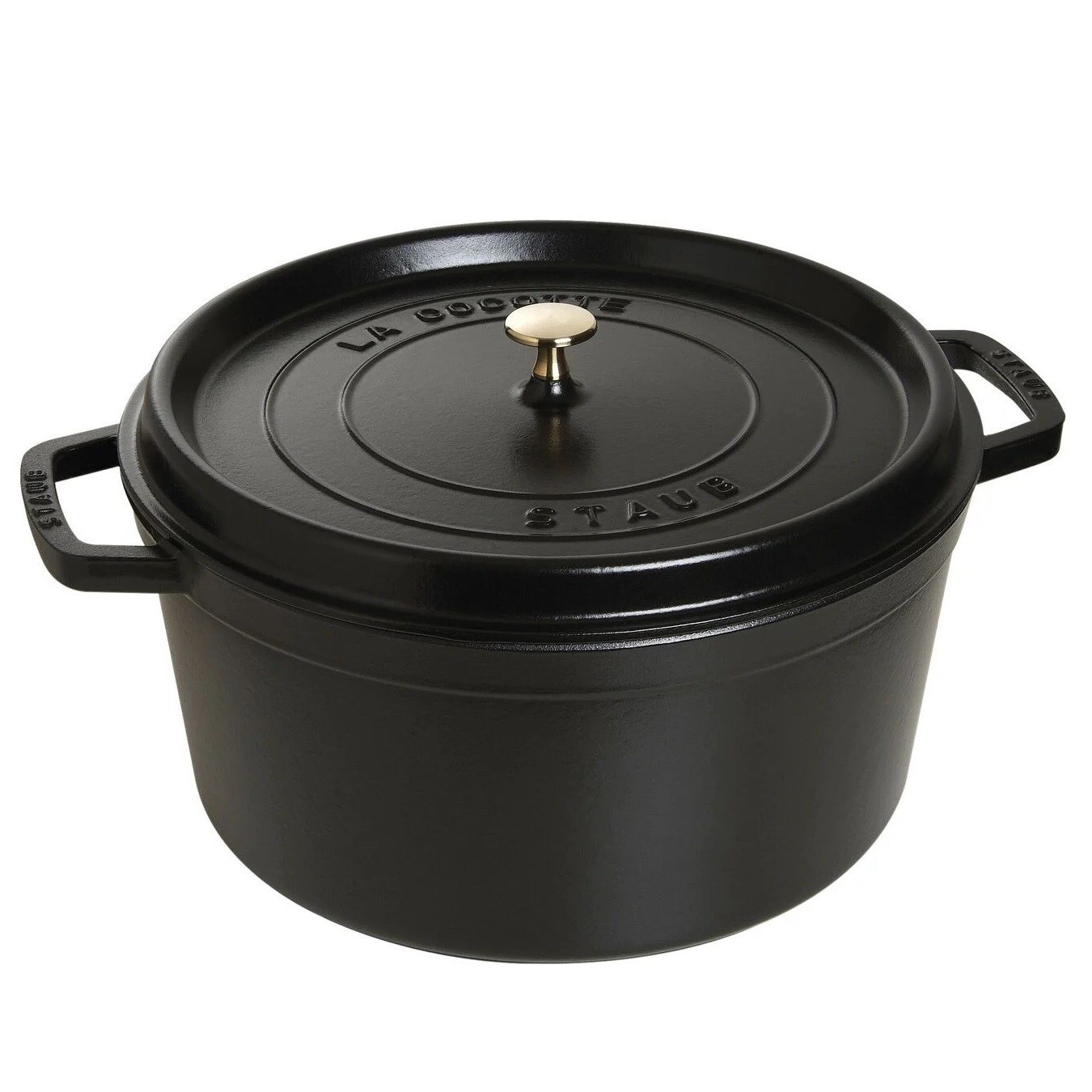 STAUB &#39;la cocotte&#39; ronde stoofpot 34cm / 12,6L mat zwart PROMO 399,00 -20%