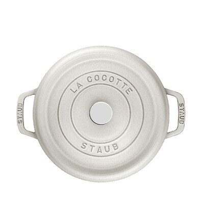 STAUB 'la cocotte' ronde stoofpot 28cm / 6,75L white truffle
