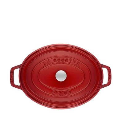 STAUB 'la cocotte' ovale stoofpot 31cm / 5,5L kersenrood