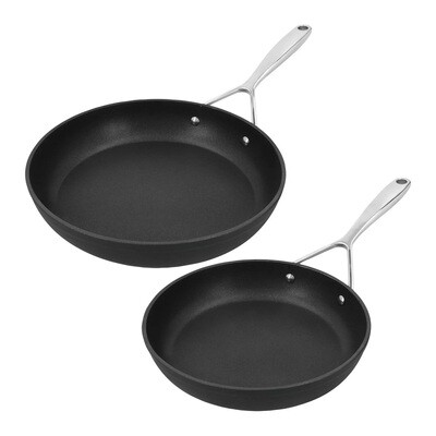 DEMEYERE &#39;alu plus 3 duraslide&#39; set/2 antikleef bakpannen 24+28cm