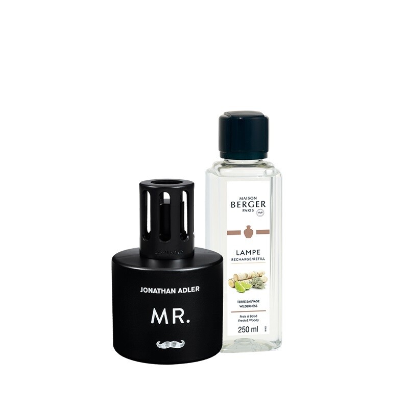 MAISON BERGER &#39;jonathan adler mr.&#39; geurlamp met gratis geurflacon 250ml terre sauvage