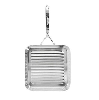 DEMEYERE 'specialties 5' grillpan 28x28cm met GRATIS serveertang 24cm twv 14,95€