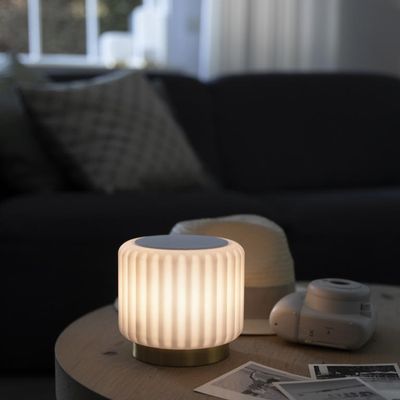 ATELIER PIERRE 'dentelles' oplaadbare led lamp met bluetooth speaker 12x13cm