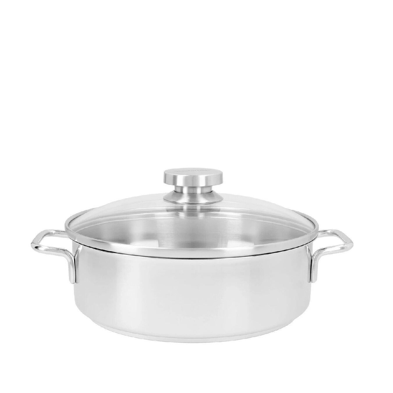 DEMEYERE 'apollo 7' lage sauteuse 24cm met glazen deksel