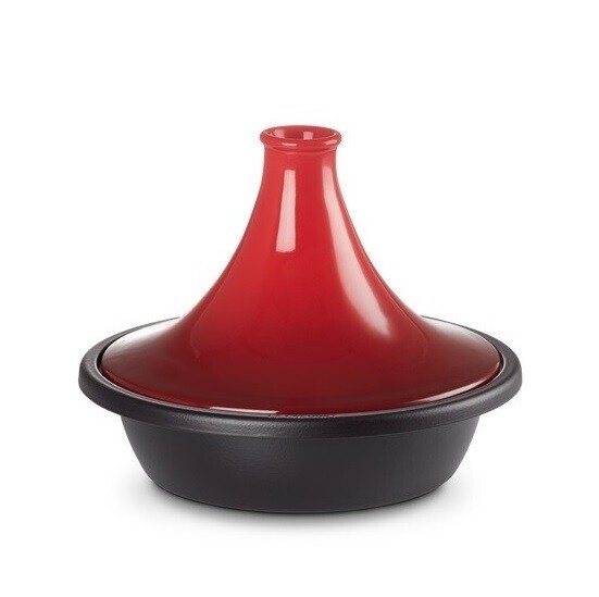 LE CREUSET 'tradition' tajine 31cm / 3,7L kersenrood