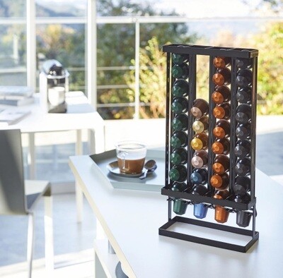 YAMAZAKI 'tower' capsulehouder voor 40 capsules zwart