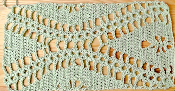 Rhomb stitch crochet pattern video & JPG - Woolpedia