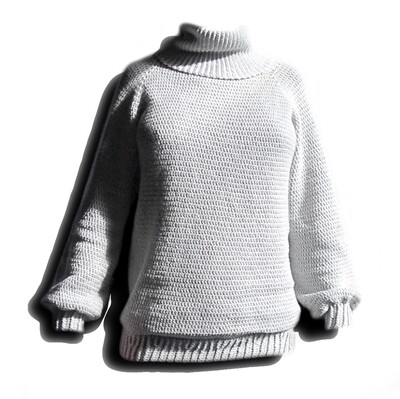 Raglan turtleneck sweater 