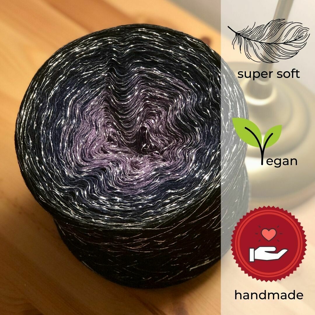 Woolpedia Colors Queen of the Night II glitter yarncake (cotton-mix)