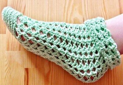 Summer crochet socks