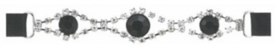 Prym rhinestone straps for bra / dress / tops - black-eye