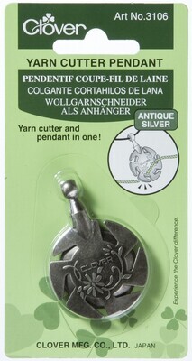 Clover yarn cutter pendant (silver color)