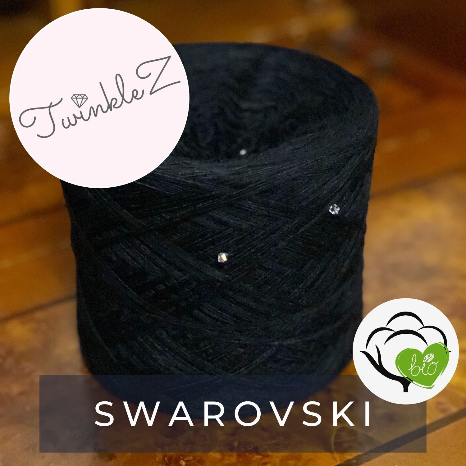 Woolpedia® TwinkleZ Swarovski Bio Wunschverlauf (100% Baumwolle)