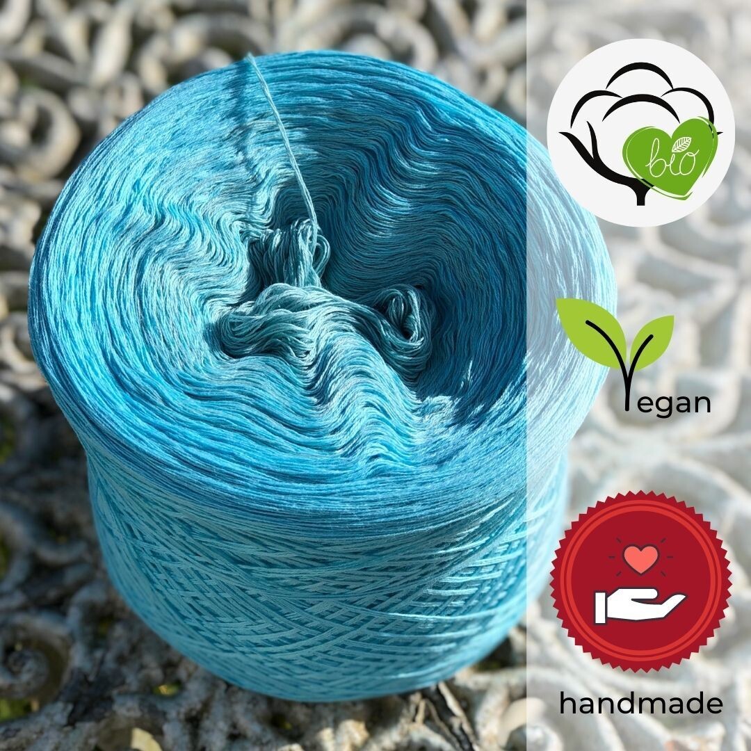 Woolpedia Colors Mittelmeer organic gradient yarncake (pure cotton)